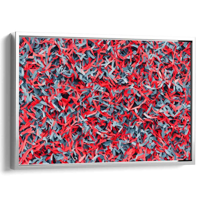 Red Cubism Circles #125