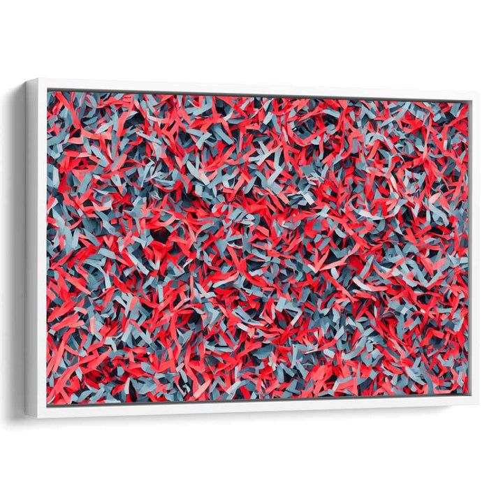 Red Cubism Circles #125