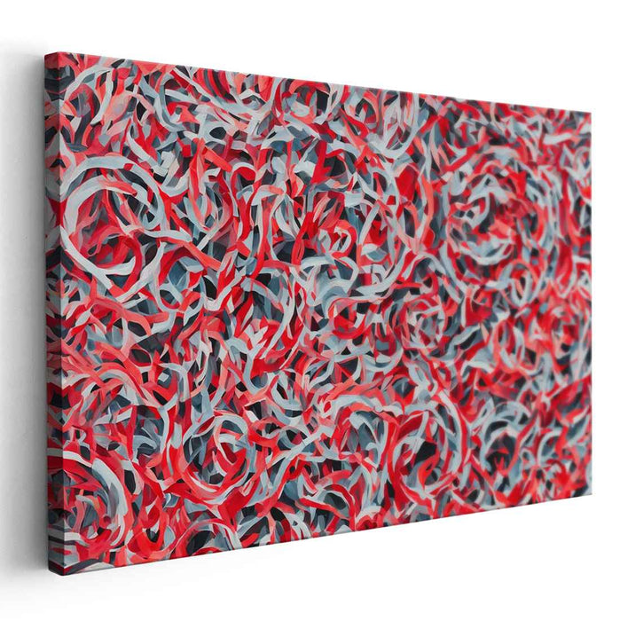 Ethereal Embrace Symphony: Abstract Dance of Passion and Calm Canvas Art