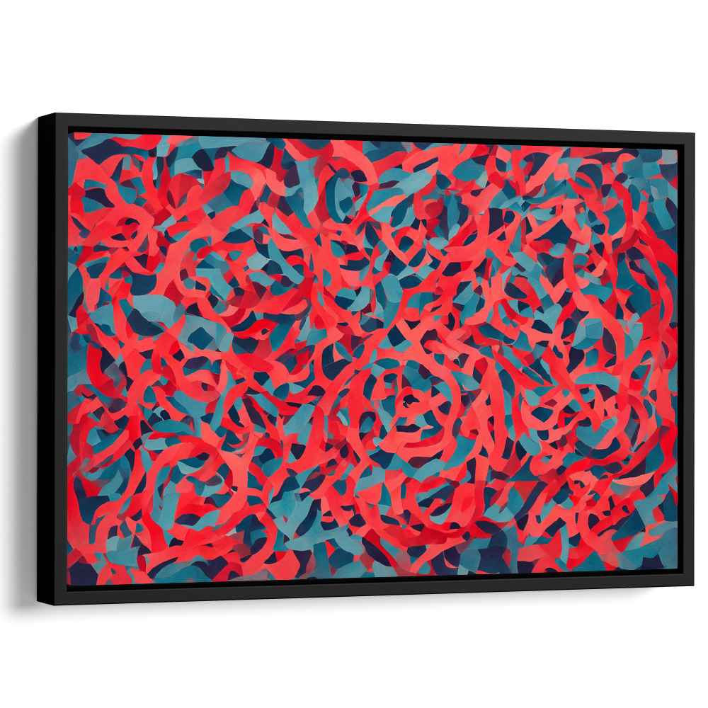 Entangled Ribbons: Dynamic Abstract Expressionist Canvas Art Print — Kanvah