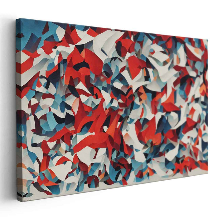 Red Cubism Shapes #101