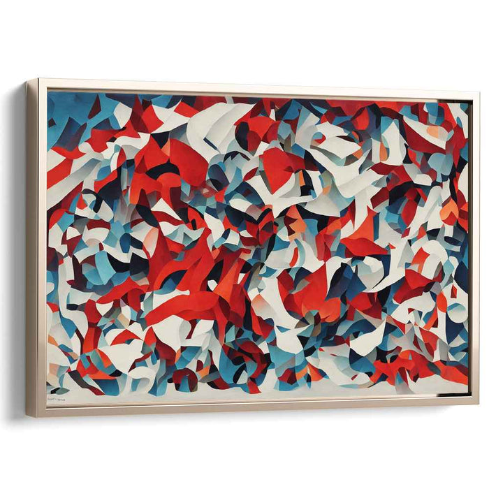 Red Cubism Shapes #101