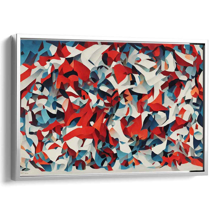 Red Cubism Shapes #101