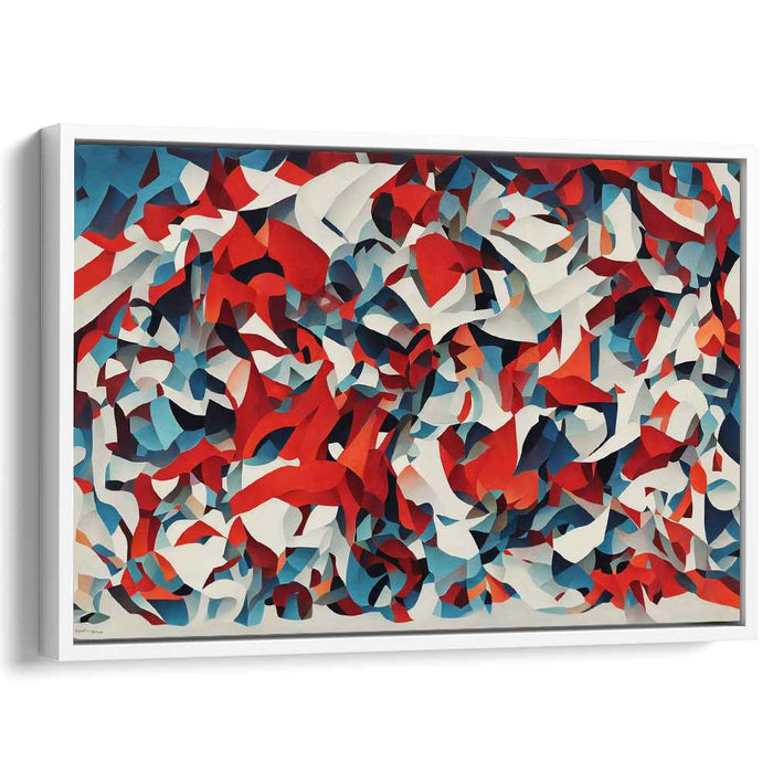 Red Cubism Shapes #101