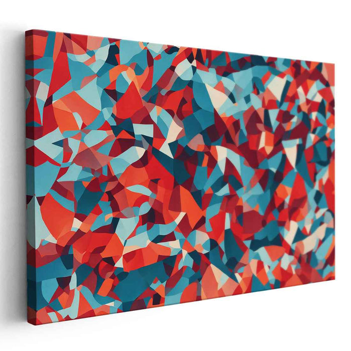 Quantum Prism Symphony: Dynamic Abstract Geometric Canvas Art