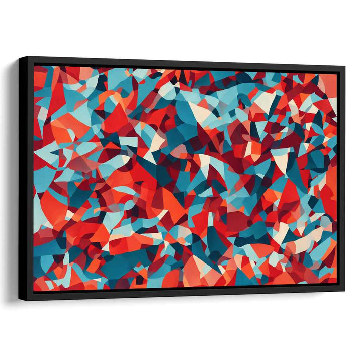 Quantum Prism Symphony: Dynamic Abstract Geometric Canvas Art