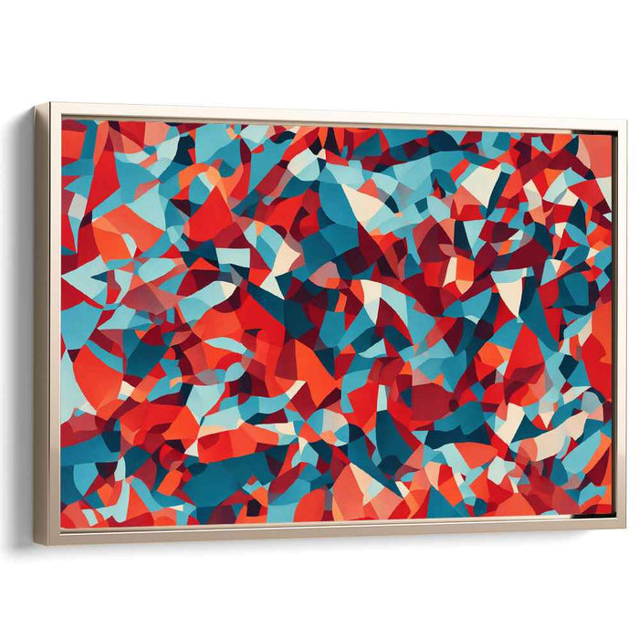 Quantum Prism Symphony: Dynamic Abstract Geometric Canvas Art