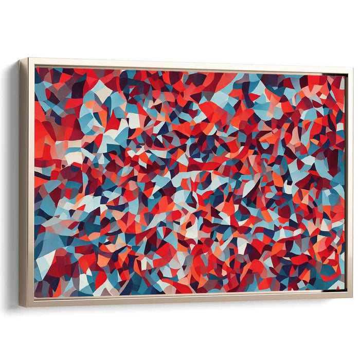 Red Cubism Shapes #110