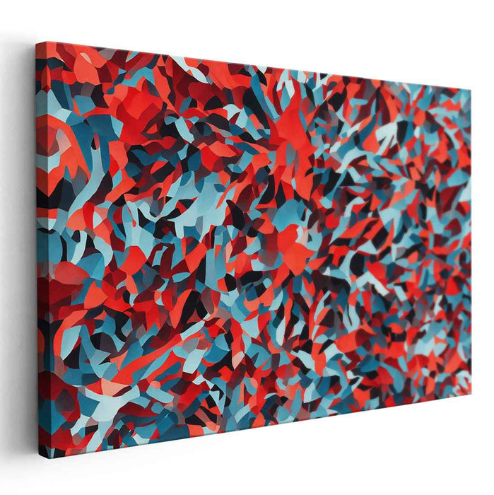 Red Cubism Shapes #112