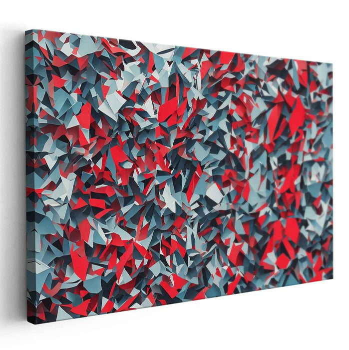 Red Cubism Shapes #114