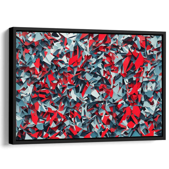 Red Cubism Shapes #114