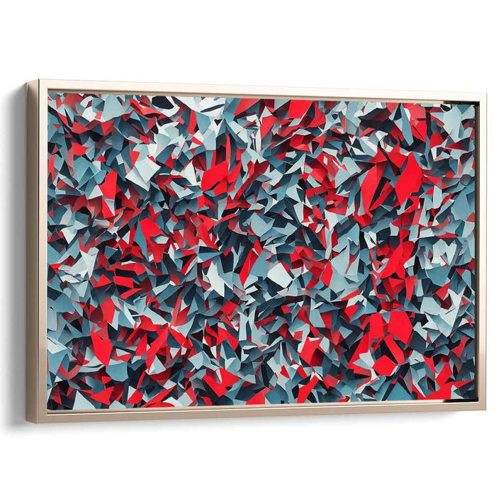 Red Cubism Shapes #114