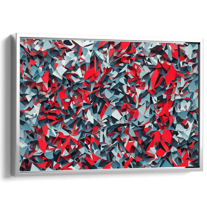 Red Cubism Shapes #114