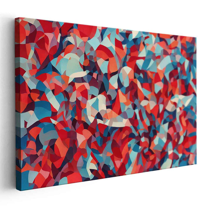 Echoes In Color Symphony: A Kaleidoscope of Abstract Forms Canvas Art