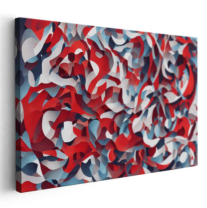 Red Cubism Shapes #120