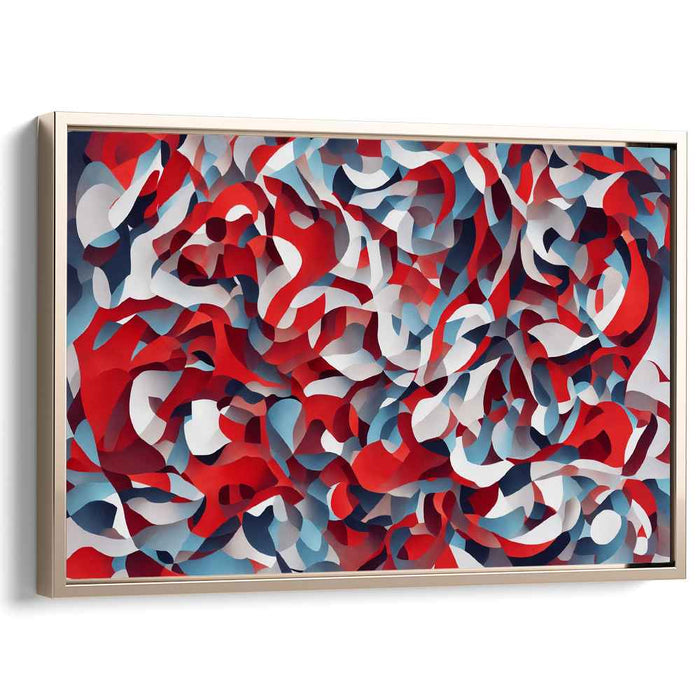 Red Cubism Shapes #120