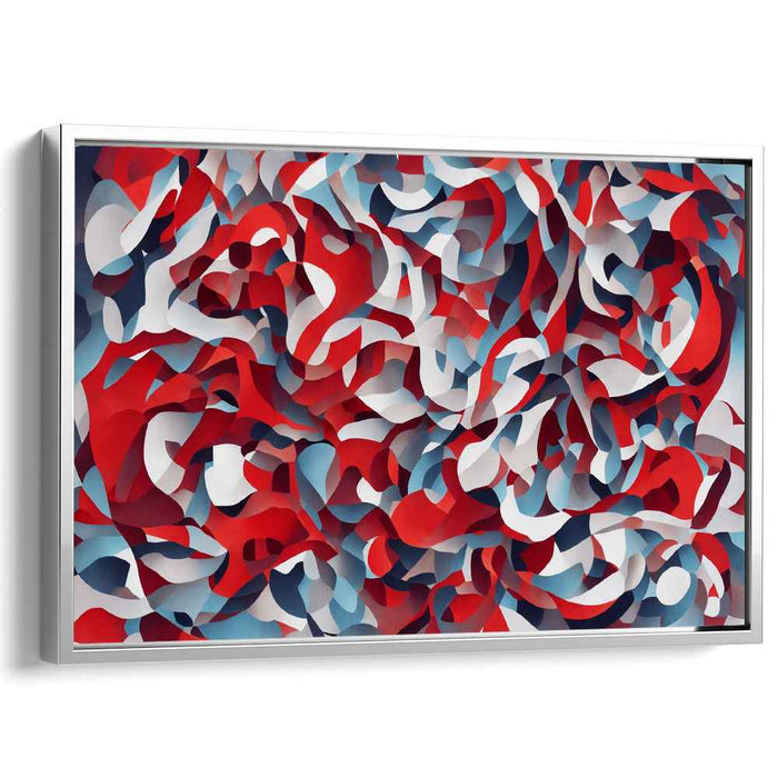 Red Cubism Shapes #120