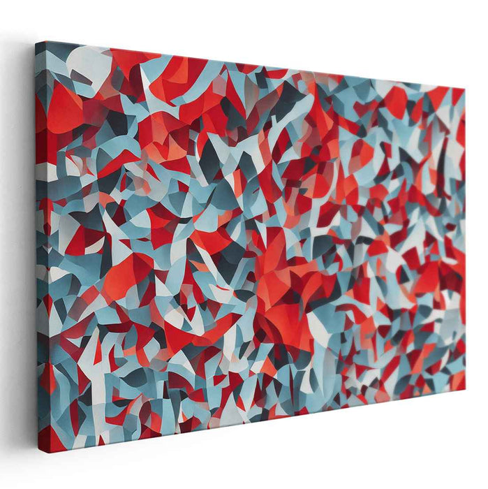 Red Cubism Shapes #122