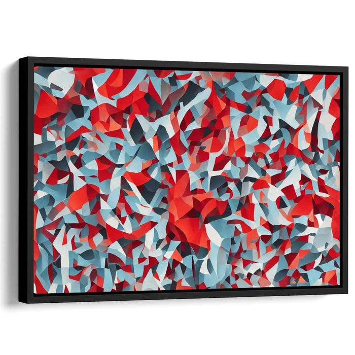 Red Cubism Shapes #122