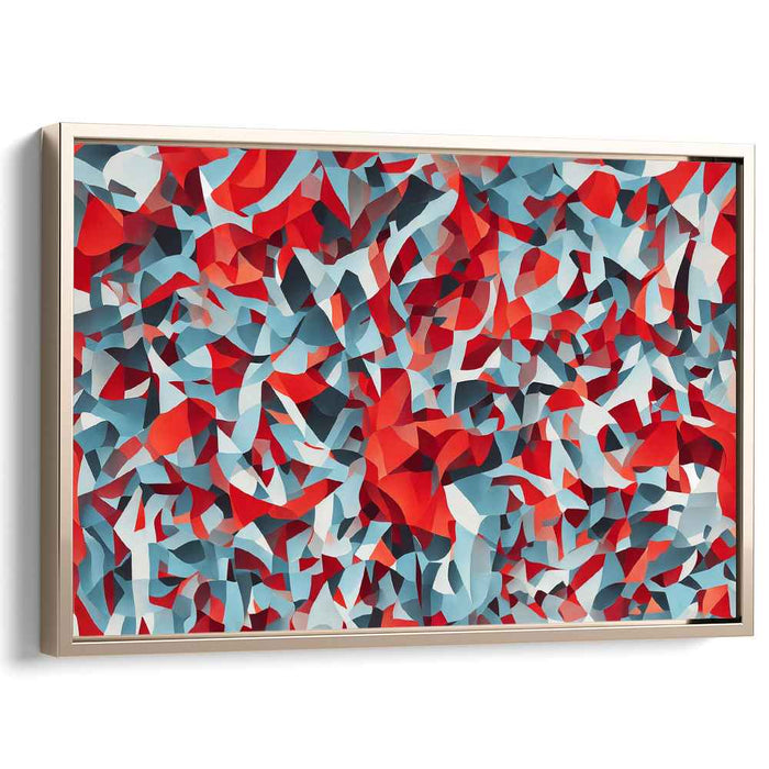 Red Cubism Shapes #122