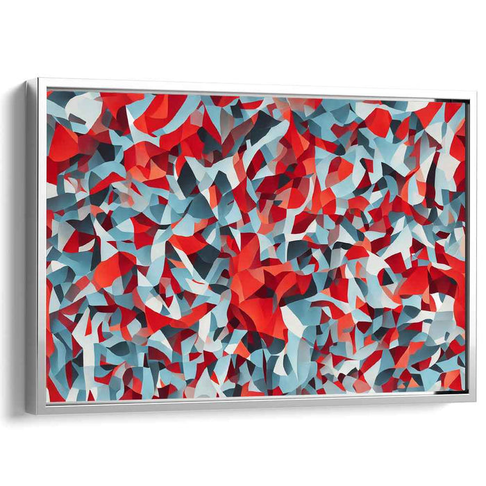 Red Cubism Shapes #122