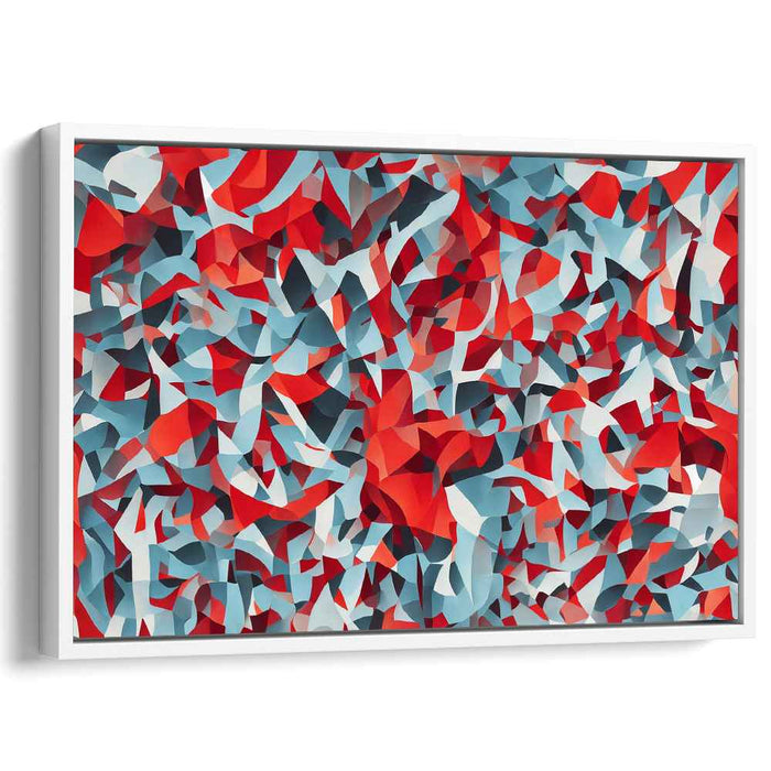 Red Cubism Shapes #122