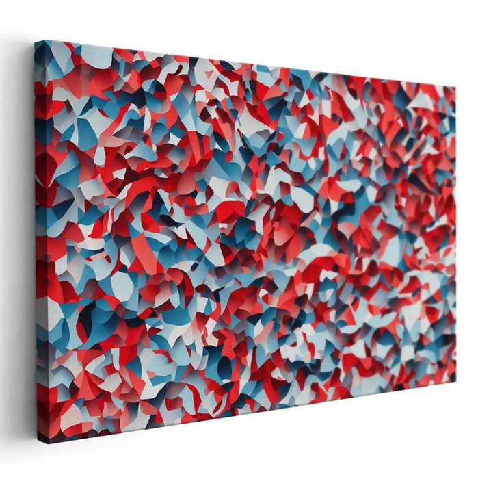 Red Cubism Shapes #127