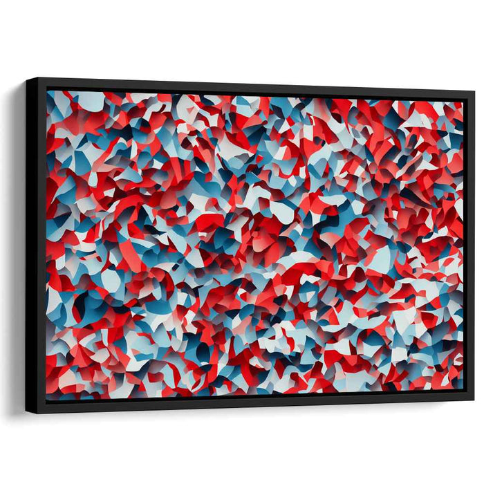 Red Cubism Shapes #127