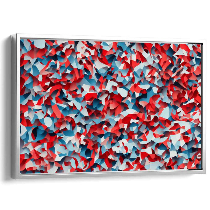 Red Cubism Shapes #127