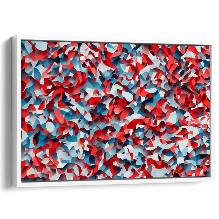 Red Cubism Shapes #127