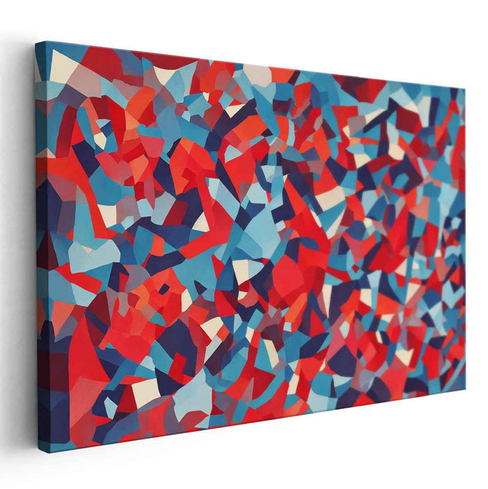 Unruly Prism Symphony: Dynamic Abstract Geometric Canvas Art