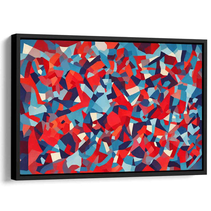 Unruly Prism Symphony: Dynamic Abstract Geometric Canvas Art