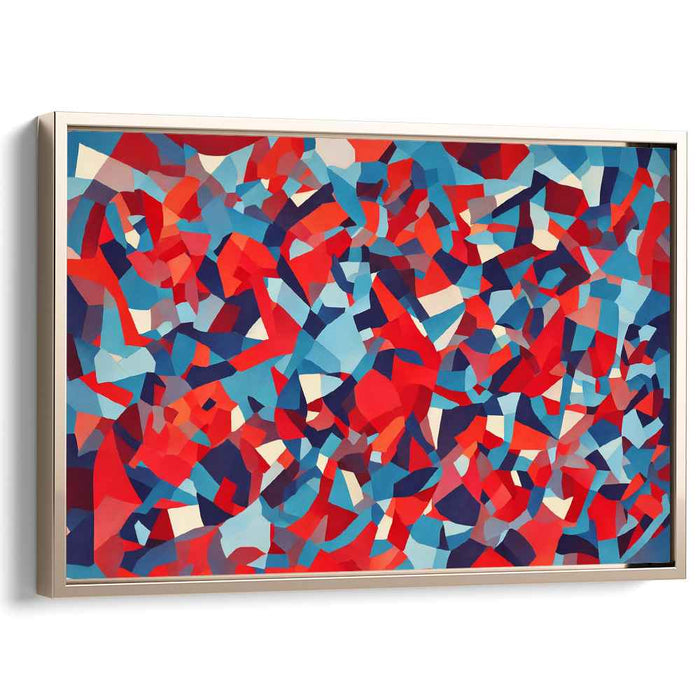 Unruly Prism Symphony: Dynamic Abstract Geometric Canvas Art