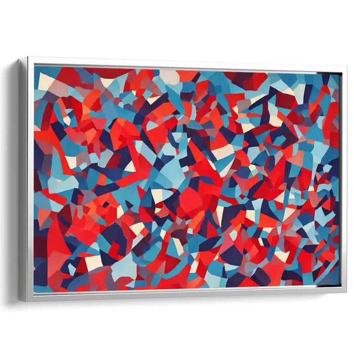 Unruly Prism Symphony: Dynamic Abstract Geometric Canvas Art