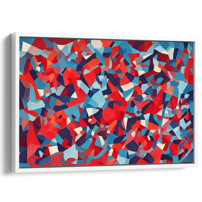 Unruly Prism Symphony: Dynamic Abstract Geometric Canvas Art