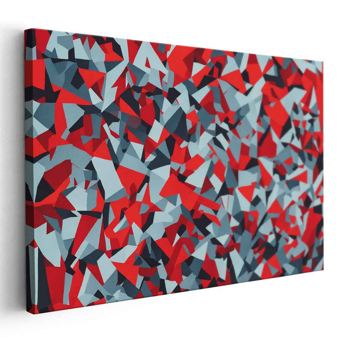 Spectrum Contrast: Bold Reds and Cool Blues Canvas Art Print