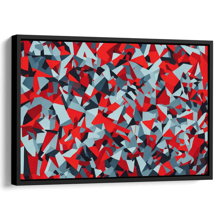 Spectrum Contrast: Bold Reds and Cool Blues Canvas Art Print