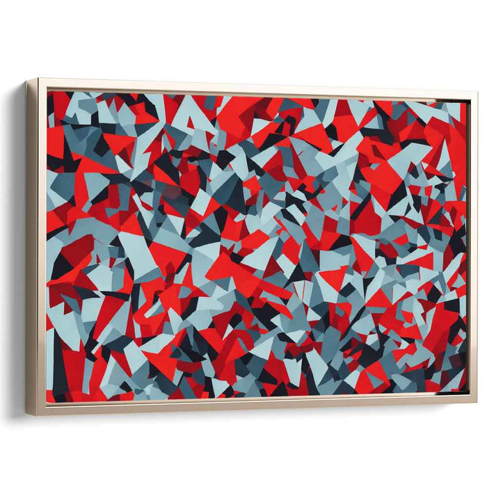 Spectrum Contrast: Bold Reds and Cool Blues Canvas Art Print