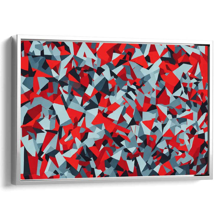 Spectrum Contrast: Bold Reds and Cool Blues Canvas Art Print