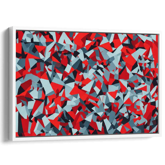 Spectrum Contrast: Bold Reds and Cool Blues Canvas Art Print