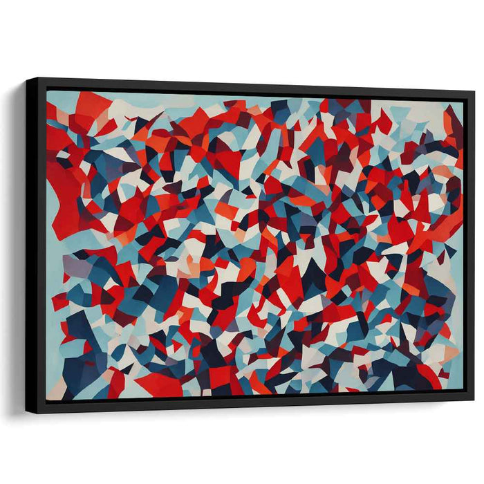 Rhythmic Fragments: Bold Geometric Abstract Canvas Art