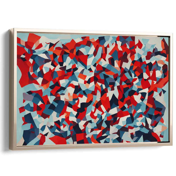 Rhythmic Fragments: Bold Geometric Abstract Canvas Art