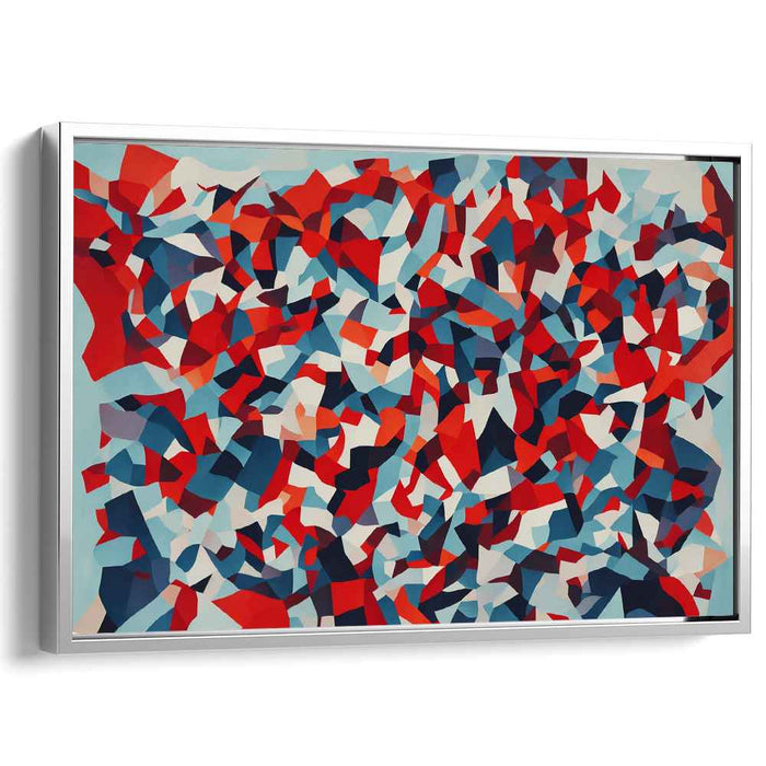 Rhythmic Fragments: Bold Geometric Abstract Canvas Art