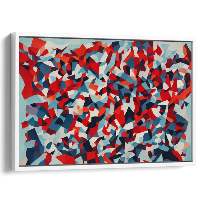 Rhythmic Fragments: Bold Geometric Abstract Canvas Art