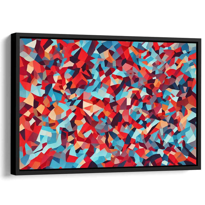 Tango of Contrasts: Dynamic Red and Blue Abstract Canvas Art