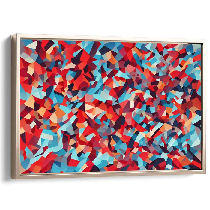 Tango of Contrasts: Dynamic Red and Blue Abstract Canvas Art