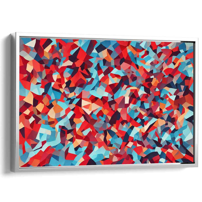 Tango of Contrasts: Dynamic Red and Blue Abstract Canvas Art