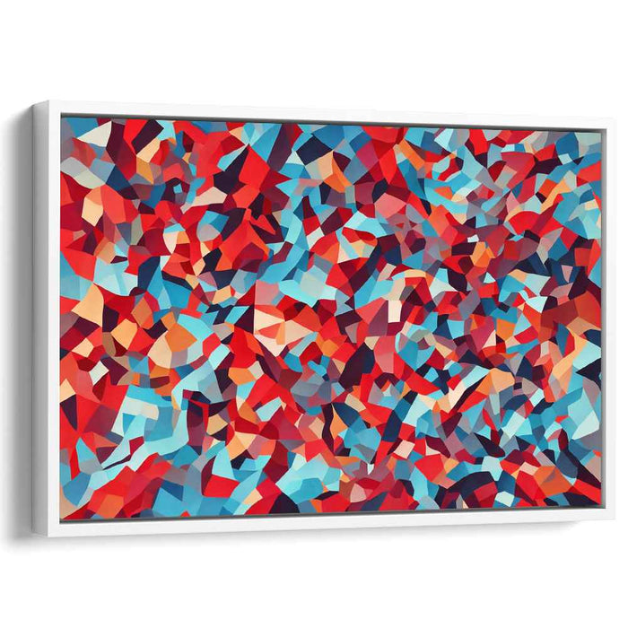 Tango of Contrasts: Dynamic Red and Blue Abstract Canvas Art