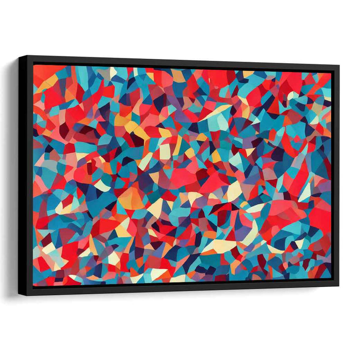 Angular Dreamscape Symphony: Abstract Expressionist Geometric Canvas Art