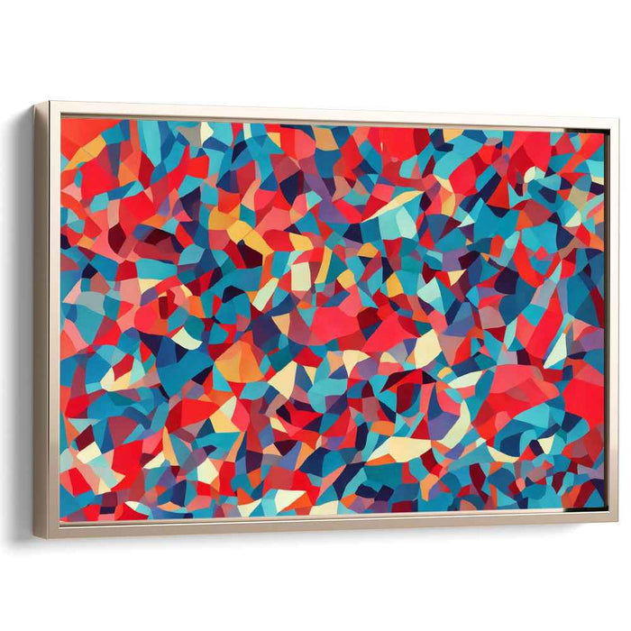 Angular Dreamscape Symphony: Abstract Expressionist Geometric Canvas Art